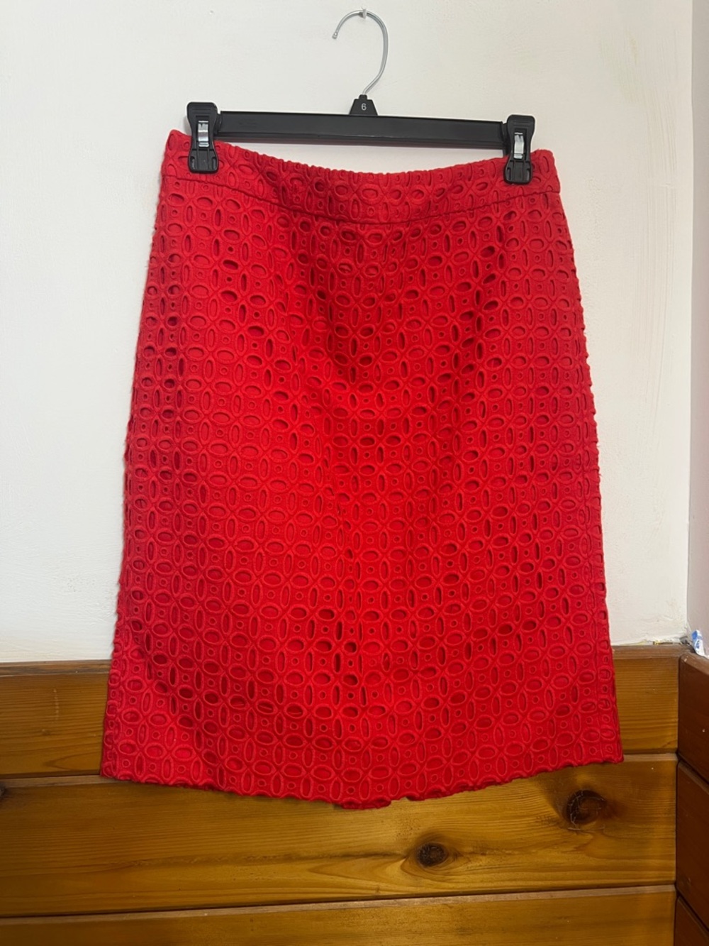 Red eyelet Skirt - Women's Classic Pencil Skirt
